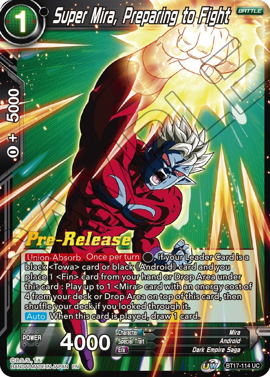 Super Mira, Preparing to Fight (BT17-114) [Ultimate Squad Prerelease Promos] | Enigma On Main