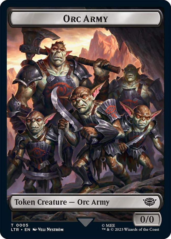 Orc Army Token (05) [The Lord of the Rings: Tales of Middle-Earth Tokens] | Enigma On Main