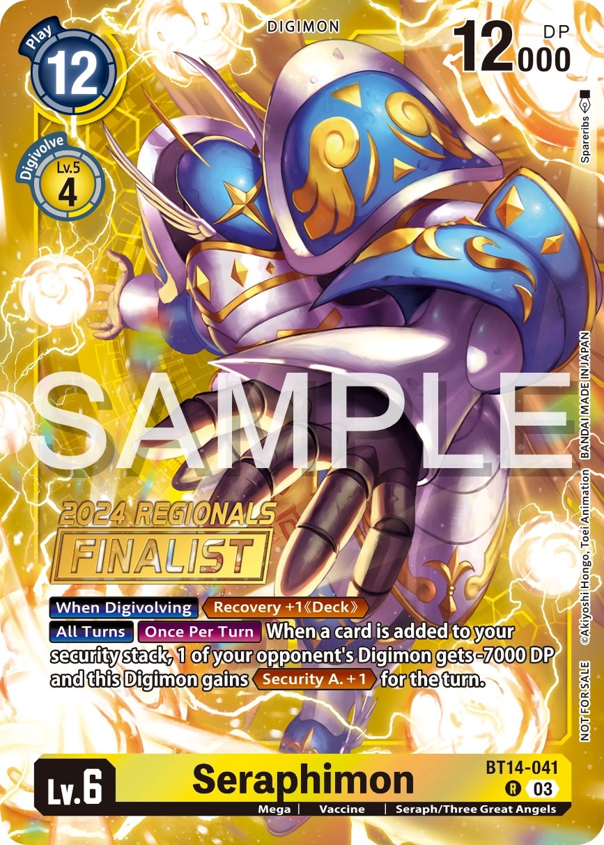 Seraphimon [BT14-041] (2024 Regionals Finalist) [Blast Ace Promos] | Enigma On Main