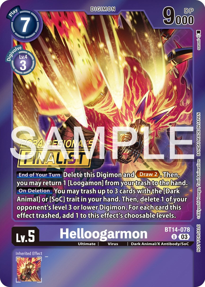 Helloogarmon [BT14-078] (2024 Regionals Finalist) [Blast Ace Promos] | Enigma On Main