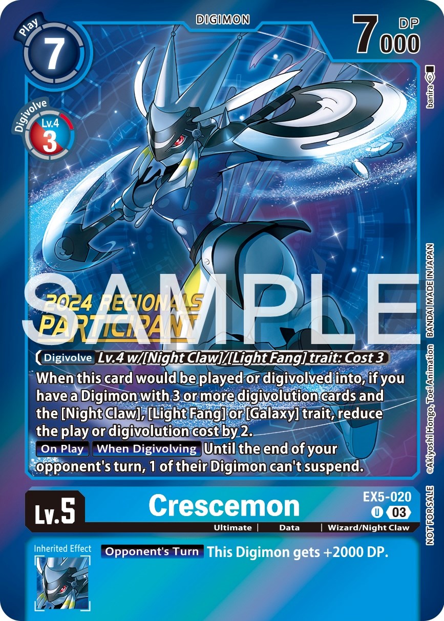 Crescemon [EX5-020] (2024 Regionals Participant) [Animal Colosseum Promos] | Enigma On Main