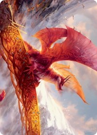 Goldspan Dragon Art Card (Gold-Stamped Signature) [Kaldheim: Art Series] | Enigma On Main