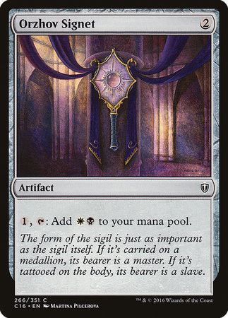 Orzhov Signet [Commander 2016] | Enigma On Main