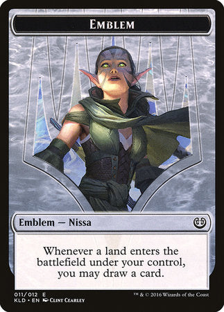 Emblem - Nissa, Vital Force [Kaladesh Tokens] | Enigma On Main