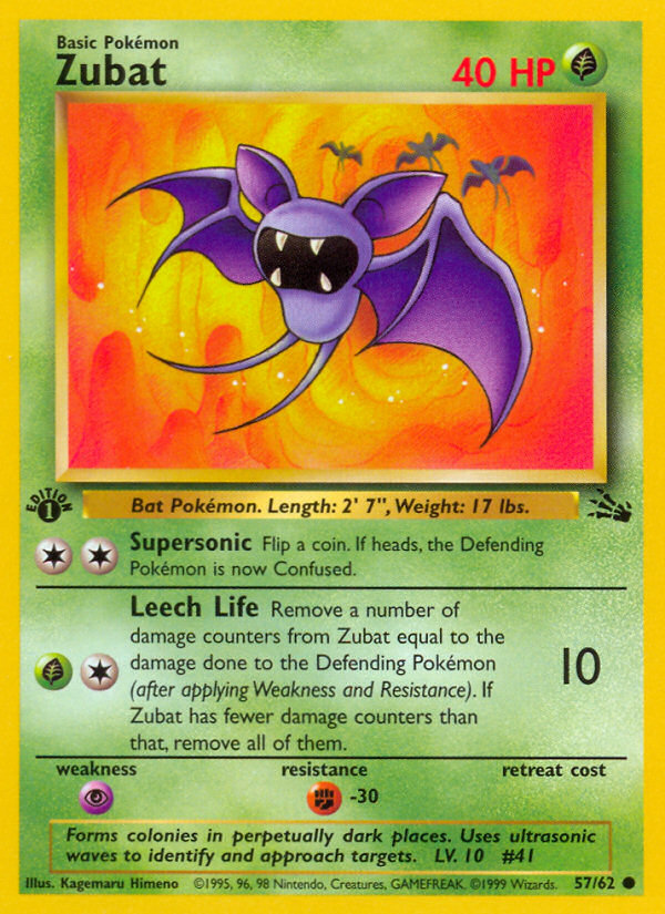 Zubat (57/62) [Fossil 1st Edition] | Enigma On Main