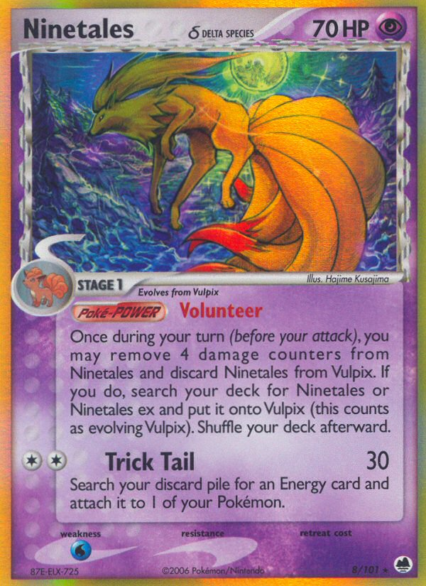 Ninetales (8/101) (Delta Species) [EX: Dragon Frontiers] | Enigma On Main