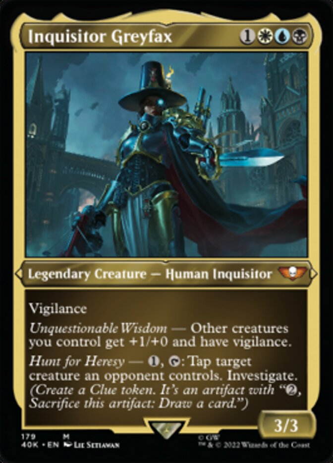 Inquisitor Greyfax (Display Commander) (Surge Foil) [Universes Beyond: Warhammer 40,000] | Enigma On Main