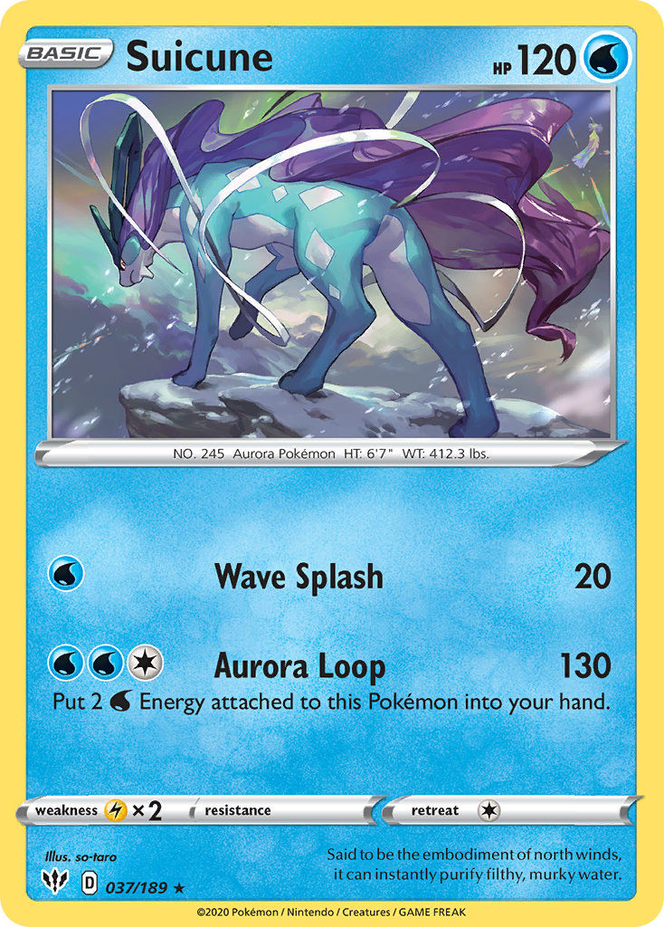 Suicune (037/189) [Sword & Shield: Darkness Ablaze] | Enigma On Main