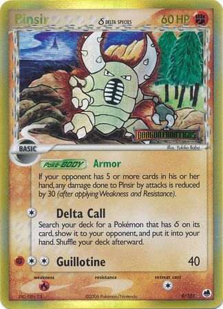 Pinsir (9/101) (Delta Species) (Stamped) [EX: Dragon Frontiers] | Enigma On Main