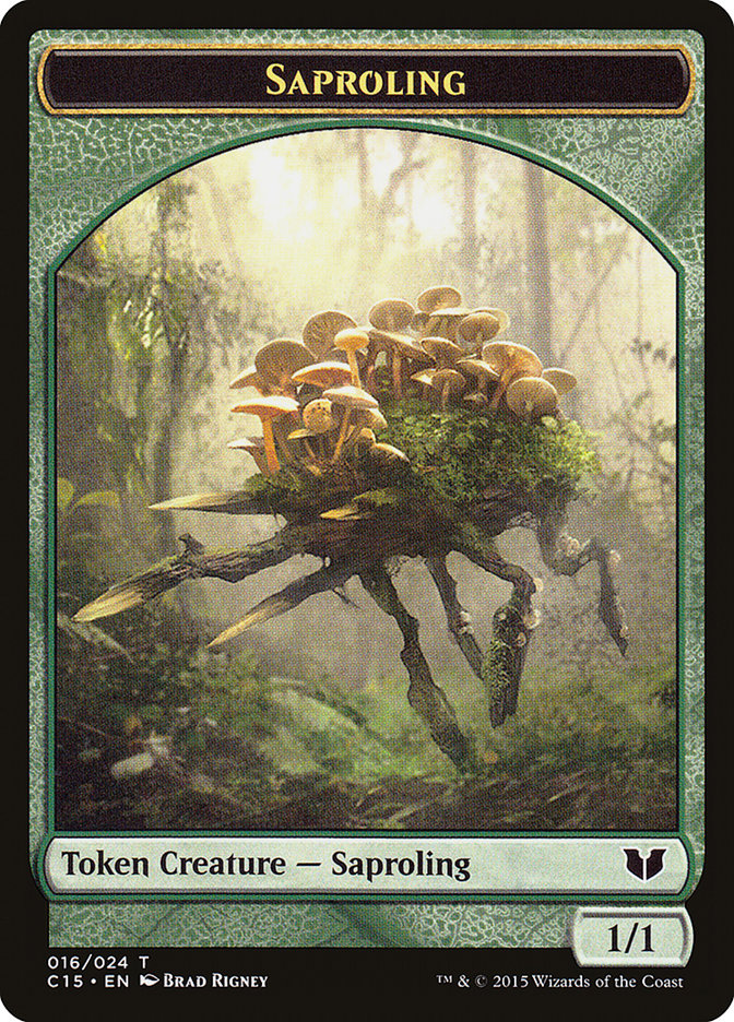 Saproling // Spider Double-Sided Token [Commander 2015 Tokens] | Enigma On Main