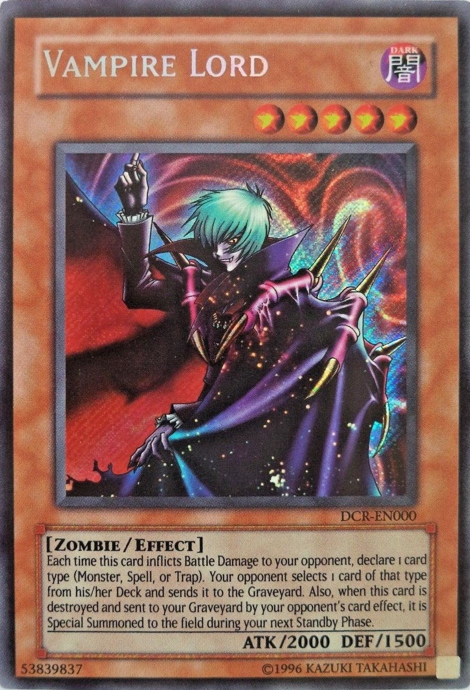 Vampire Lord [DCR-EN000] Secret Rare | Enigma On Main