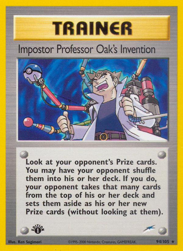 Impostor Professor Oak's Invention (94/105) [Neo Destiny 1st Edition] | Enigma On Main