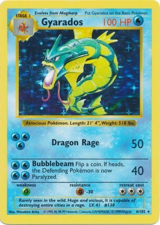 Gyarados (6/102) [Base Set Shadowless Unlimited] | Enigma On Main