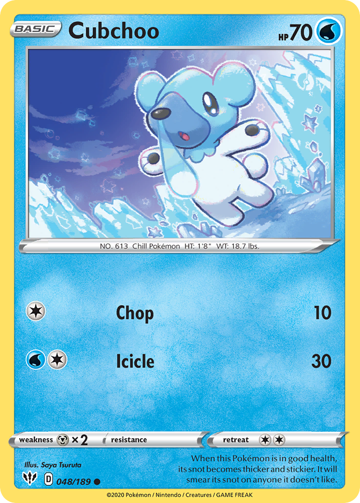 Cubchoo (048/189) [Sword & Shield: Darkness Ablaze] | Enigma On Main