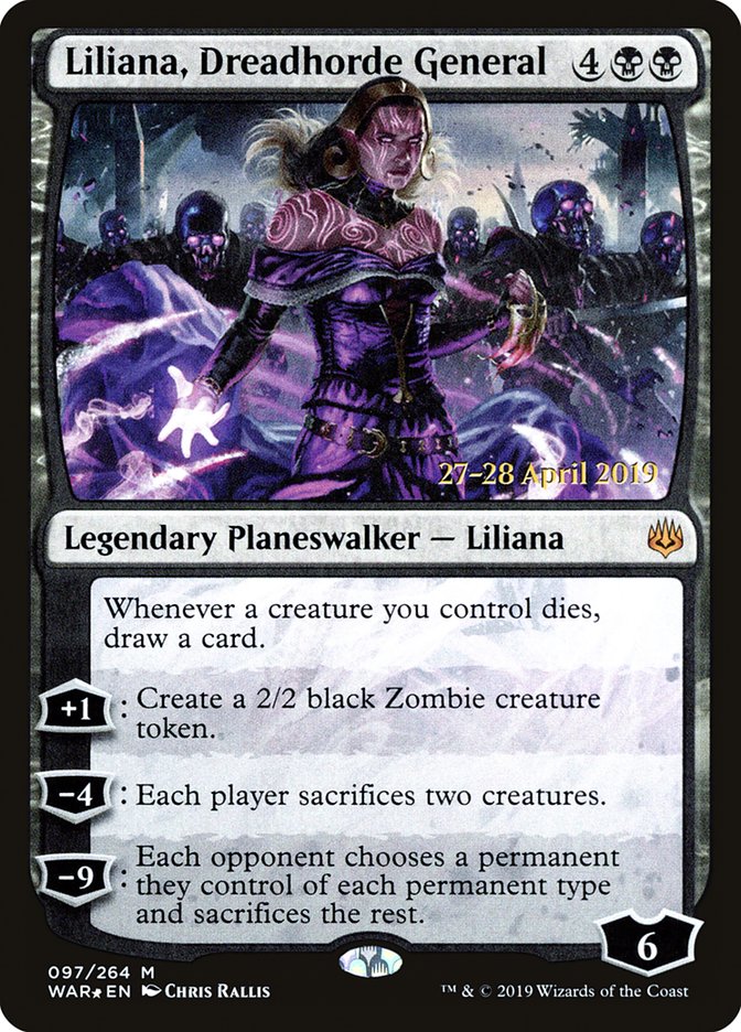 Liliana, Dreadhorde General  [War of the Spark Prerelease Promos] | Enigma On Main