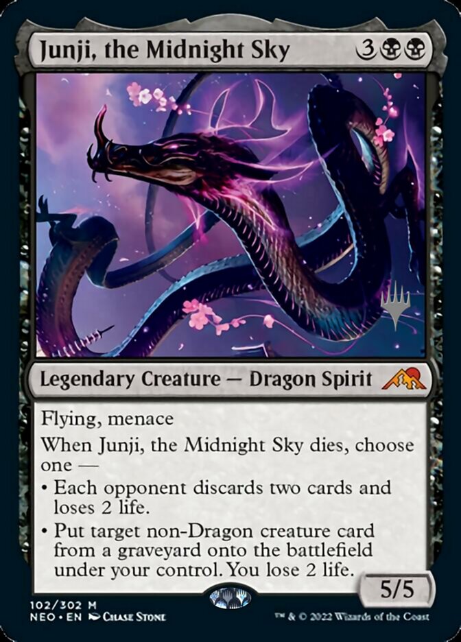 Junji, the Midnight Sky (Promo Pack) [Kamigawa: Neon Dynasty Promos] | Enigma On Main