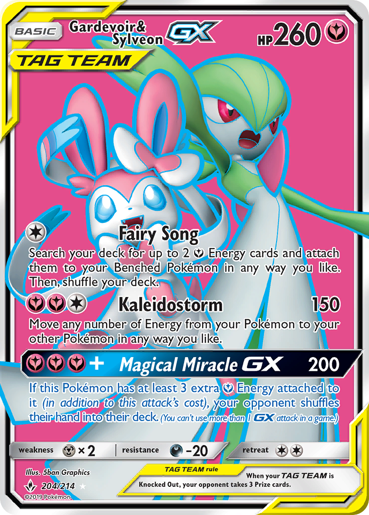 Gardevoir & Sylveon GX (204/214) [Sun & Moon: Unbroken Bonds] | Enigma On Main