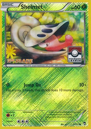 Shelmet (8/111) (League Promo 3rd Place) [XY: Furious Fists] | Enigma On Main