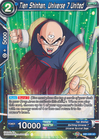 Tien Shinhan, Universe 7 United (DB1-026) [Dragon Brawl] | Enigma On Main