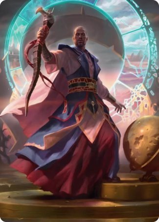 Teferi, Who Slows the Sunset Art Card [Innistrad: Midnight Hunt Art Series] | Enigma On Main