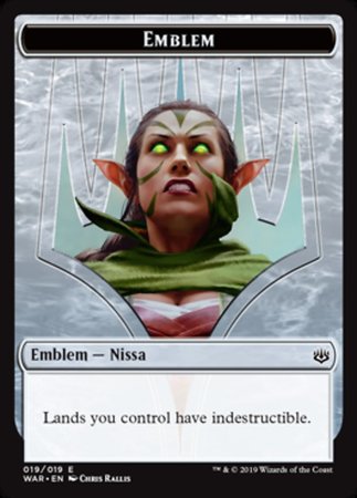Emblem - Nissa, Who Shakes the World [War of the Spark Tokens] | Enigma On Main
