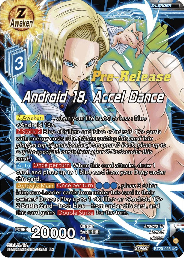 Android 18, Accel Dance (BT20-025) [Power Absorbed Prerelease Promos] | Enigma On Main