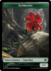 Faerie // Saproling Double-Sided Token [Wilds of Eldraine Commander Tokens] | Enigma On Main