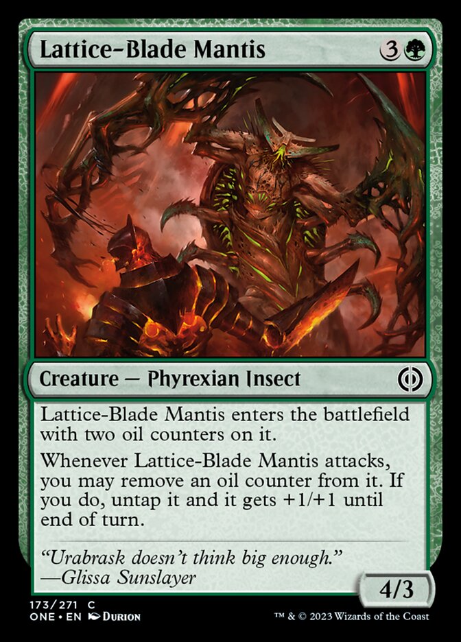 Lattice-Blade Mantis [Phyrexia: All Will Be One] | Enigma On Main