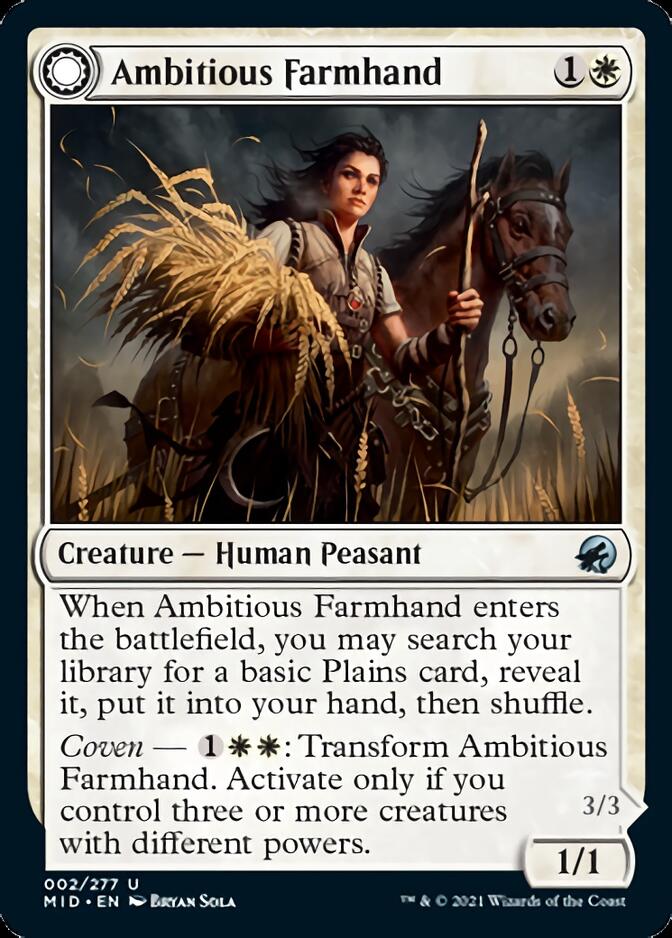 Ambitious Farmhand // Seasoned Cathar [Innistrad: Midnight Hunt] | Enigma On Main