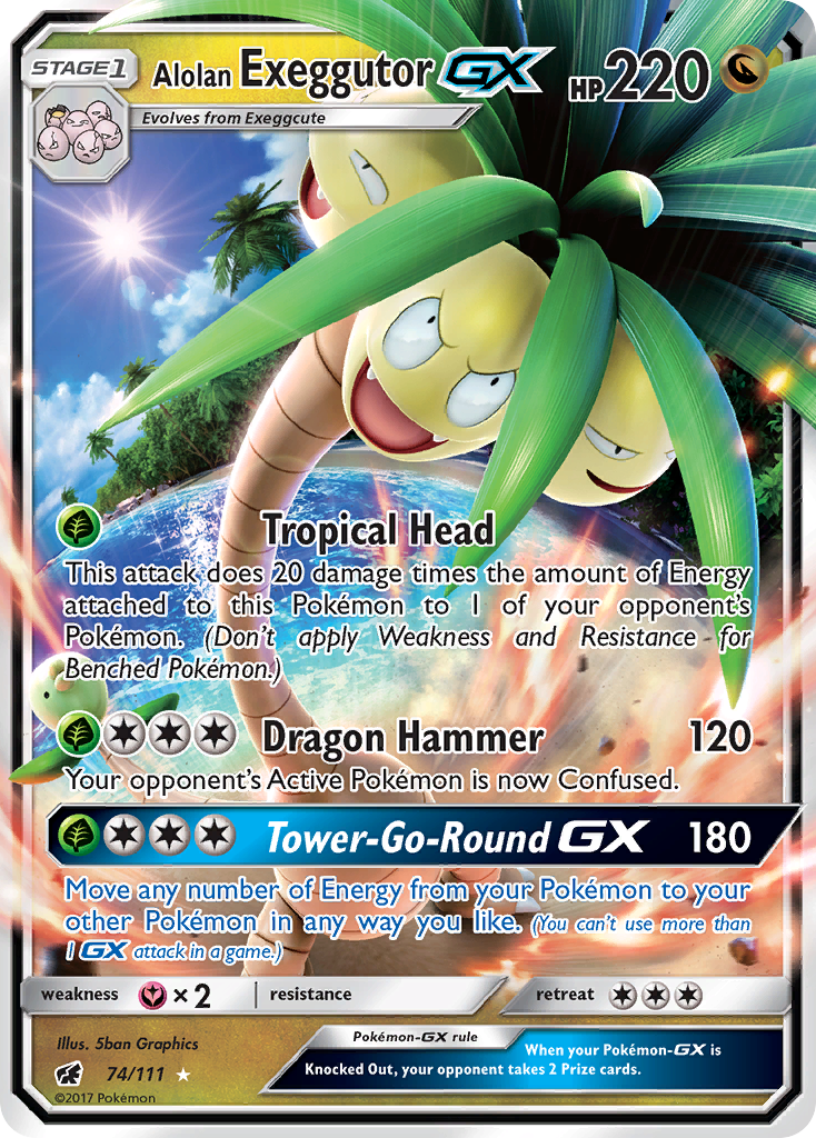 Alolan Exeggutor GX (74/111) [Sun & Moon: Crimson Invasion] | Enigma On Main