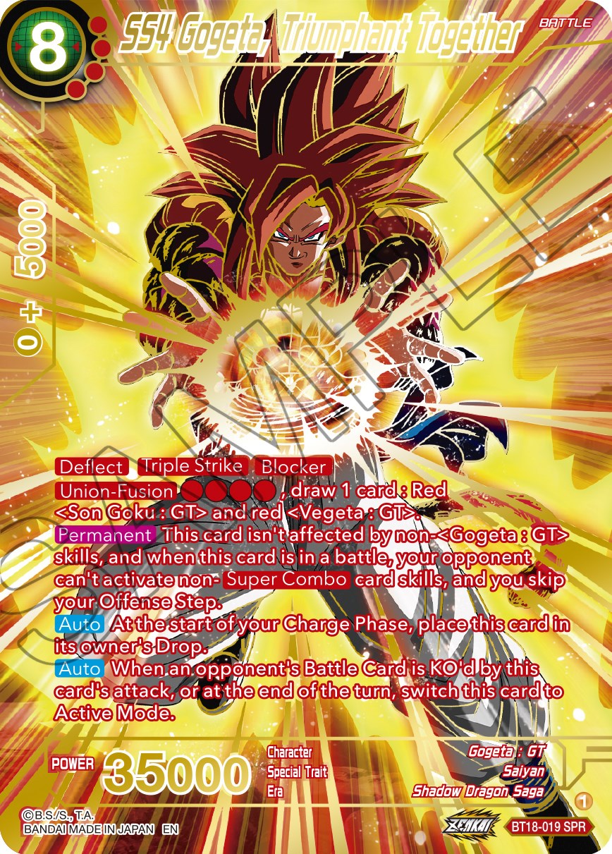 SS4 Gogeta, Triumphant Together (SPR) (BT18-019) [Dawn of the Z-Legends] | Enigma On Main