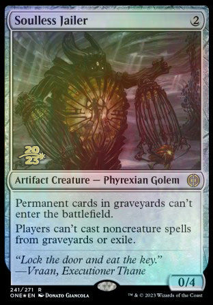 Soulless Jailer [Phyrexia: All Will Be One Prerelease Promos] | Enigma On Main