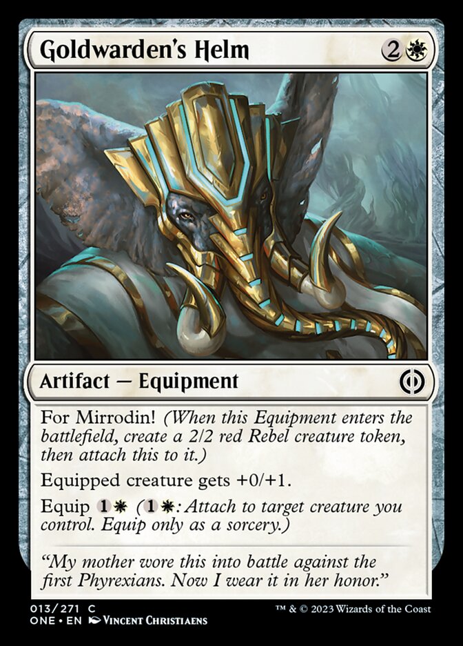 Goldwarden's Helm [Phyrexia: All Will Be One] | Enigma On Main