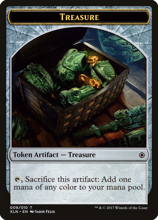 Treasure (009/010) [Ixalan Tokens] | Enigma On Main