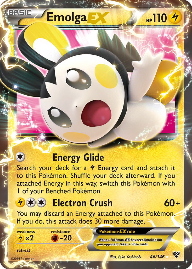 Emolga EX (46/146) [XY: Base Set] | Enigma On Main