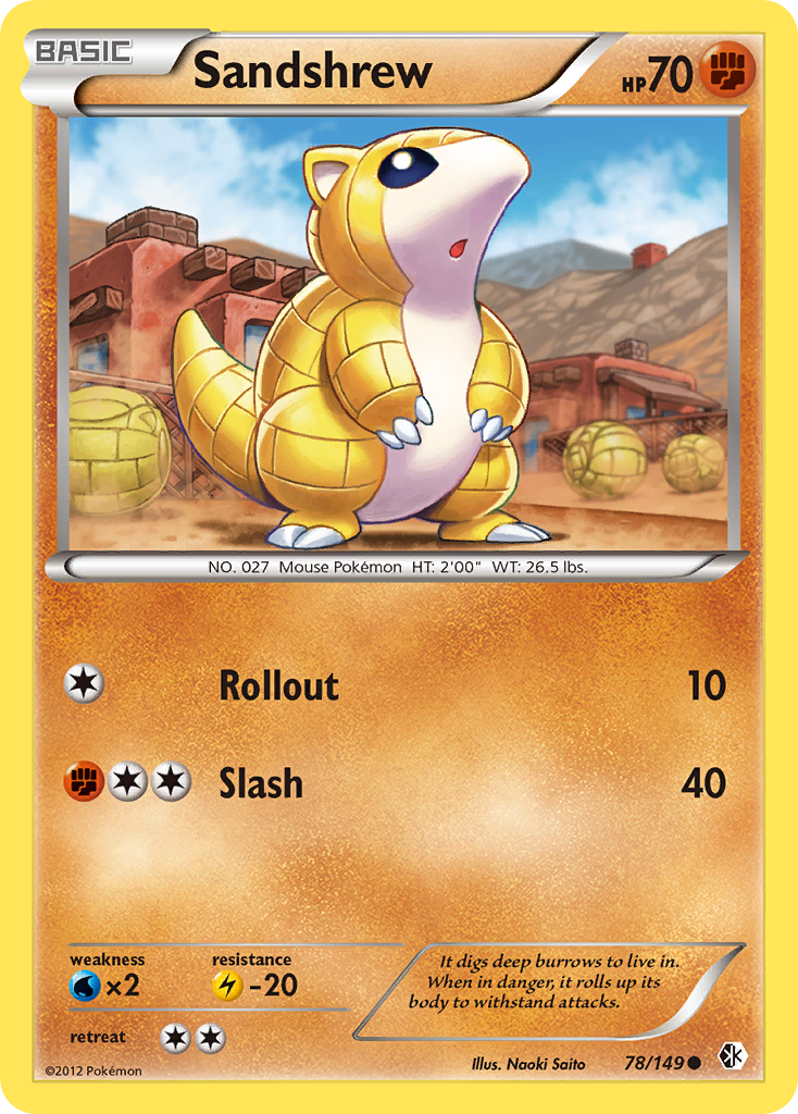 Sandshrew (78/149) [Black & White: Boundaries Crossed] | Enigma On Main