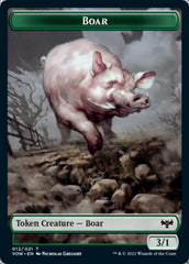 Blood // Boar Double-sided Token [Innistrad: Crimson Vow Tokens] | Enigma On Main