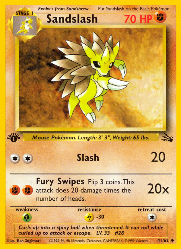 Sandslash (41/62) [Fossil 1st Edition] | Enigma On Main