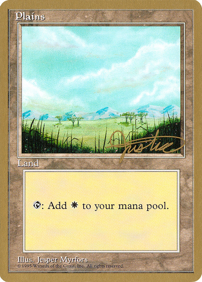 Plains (mj365) (Mark Justice) [Pro Tour Collector Set] | Enigma On Main