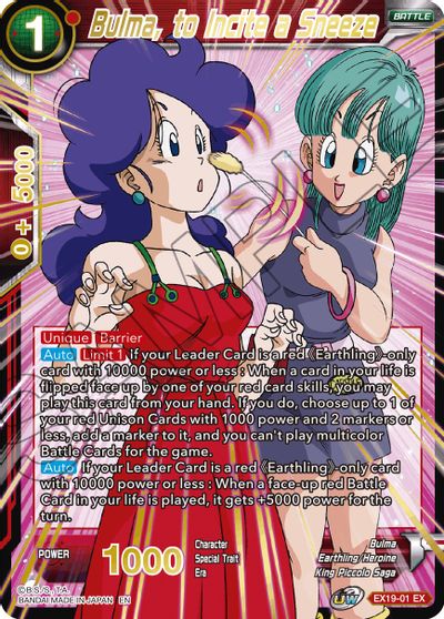 Bulma, to Incite a Sneeze (EX19-01) [Special Anniversary Set 2021] | Enigma On Main