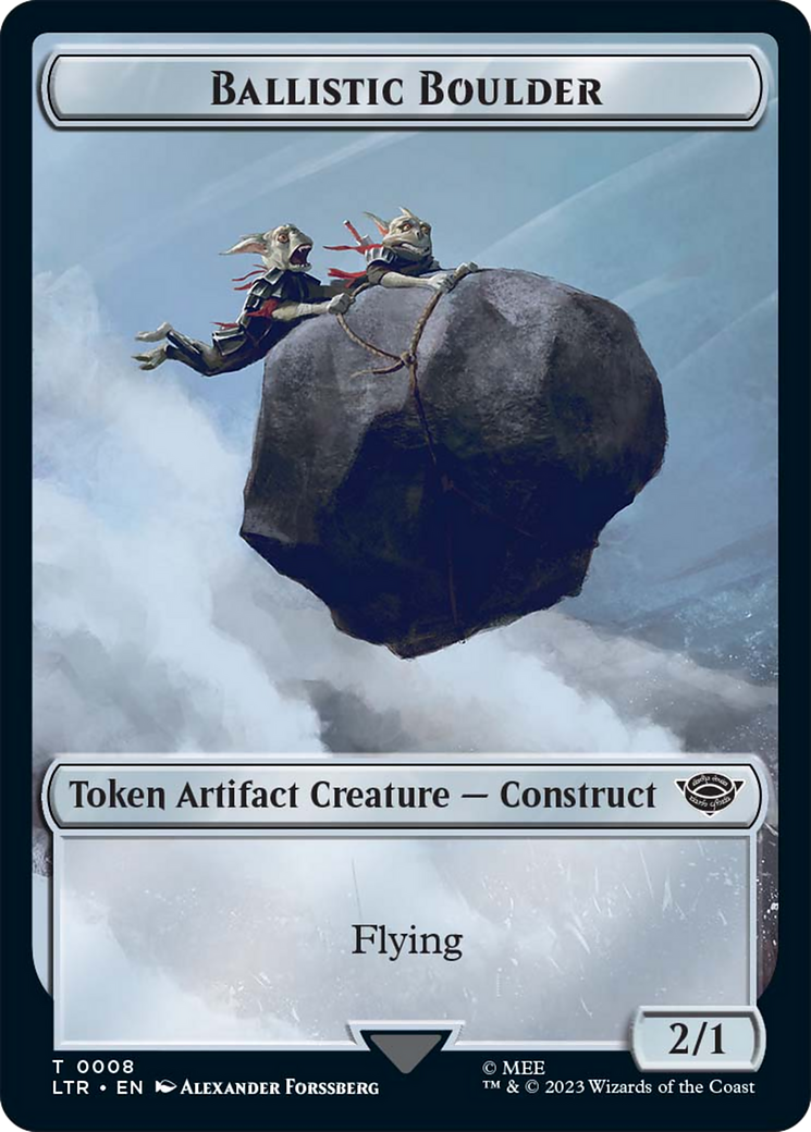 Ballistic Boulder // Food Token (09) Double-Sided Token [The Lord of the Rings: Tales of Middle-Earth Tokens] | Enigma On Main