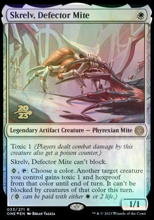 Skrelv, Defector Mite [Phyrexia: All Will Be One Prerelease Promos] | Enigma On Main