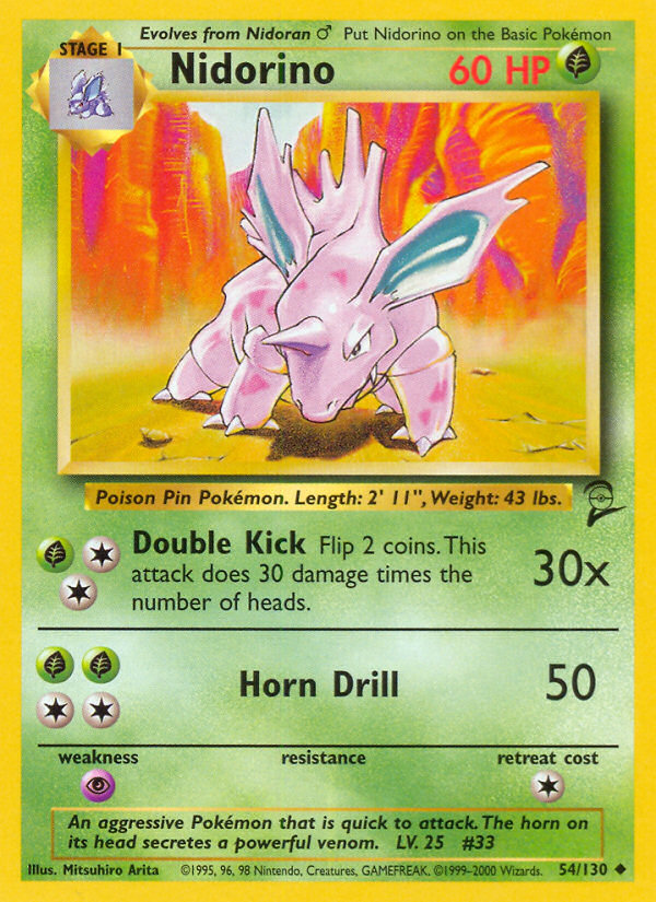 Nidorino (54/130) [Base Set 2] | Enigma On Main