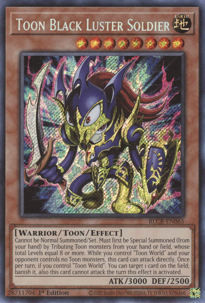 Toon Black Luster Soldier [BLCR-EN065] Secret Rare | Enigma On Main