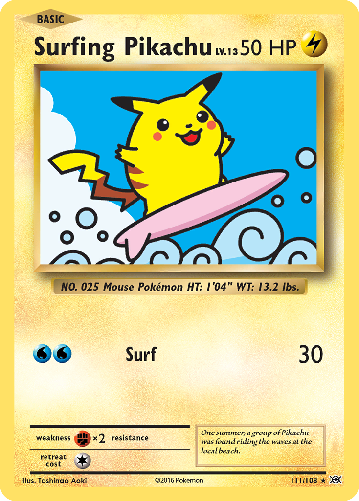 Surfing Pikachu (111/108) [XY: Evolutions] | Enigma On Main