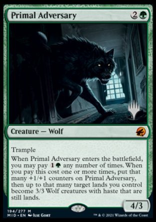 Primal Adversary (Promo Pack) [Innistrad: Midnight Hunt Promos] | Enigma On Main