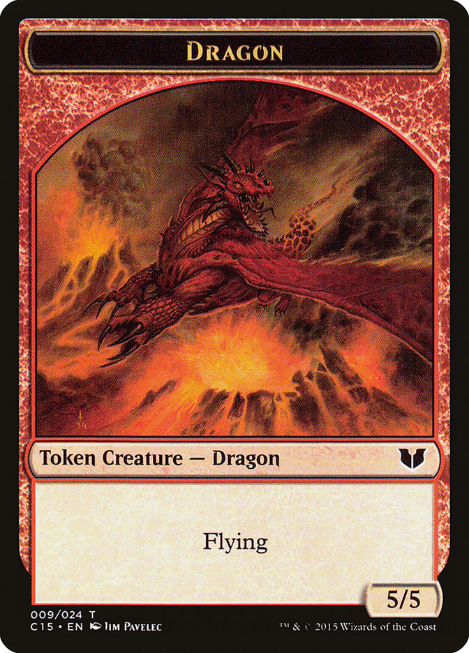 Dragon // Dragon Double-Sided Token [Commander 2015 Tokens] | Enigma On Main