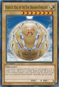 Hieratic Seal of the Sun Dragon Overlord [Galactic Overlord] [GAOV-EN002] | Enigma On Main