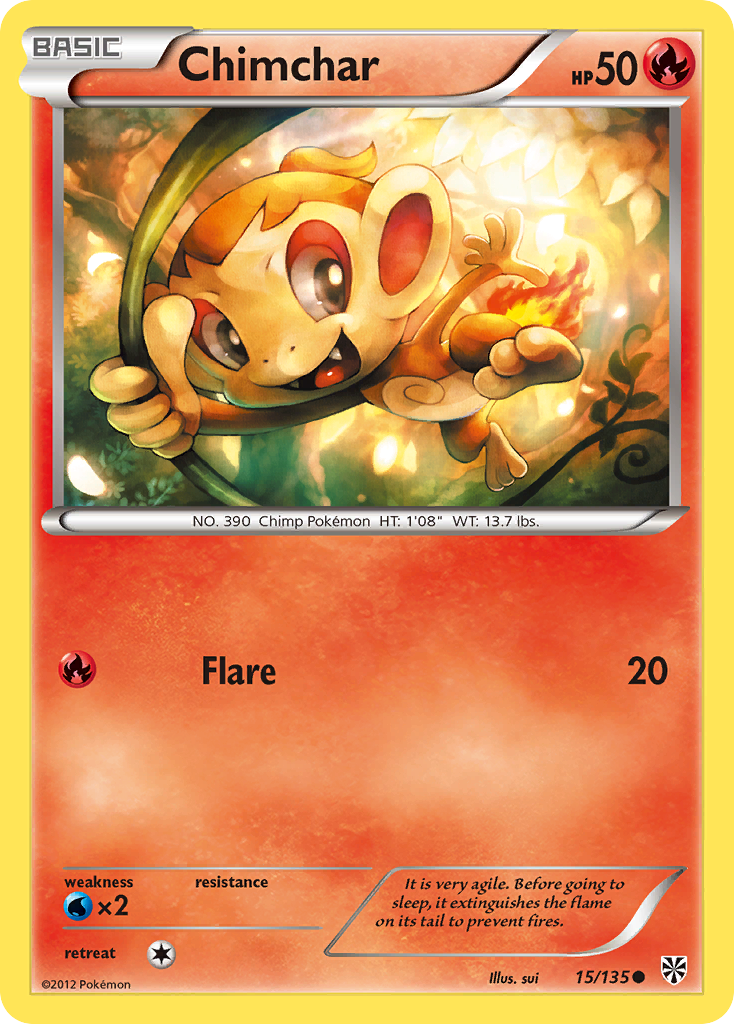 Chimchar (15/135) [Black & White: Plasma Storm] | Enigma On Main