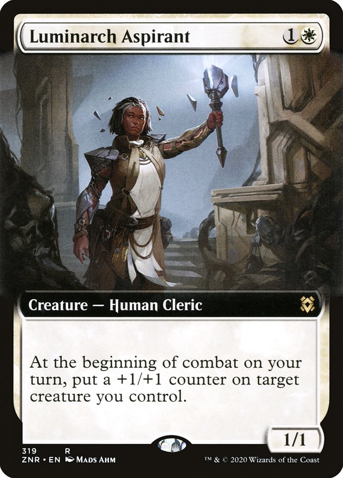 Luminarch Aspirant (Extended Art) [Zendikar Rising] | Enigma On Main